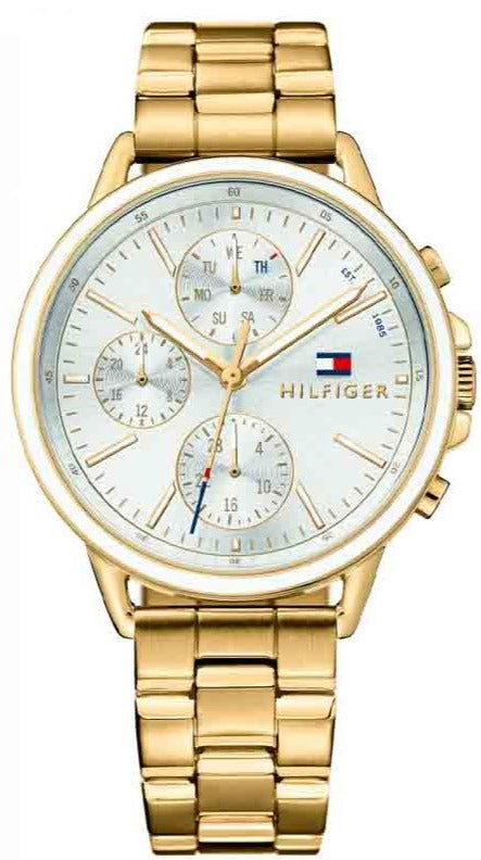 Tommy Hilfiger Carly White Dial Gold Steel Strap Watch for Women - 1781786 Buy Now By Tommy Hilfiger