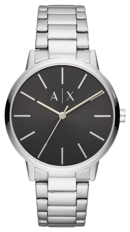 Armani Exchange Cayde Analog Black Dial Silver Steel Strap Watch For Men - AX2700 Buy Now By Armani Exchange