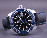Tag Heuer Aquaracer Calibre 5 Automatic Black Dial Black Nylon Strap Watch for Men - WAY211B.FC6363 Buy Now By Tag Heuer