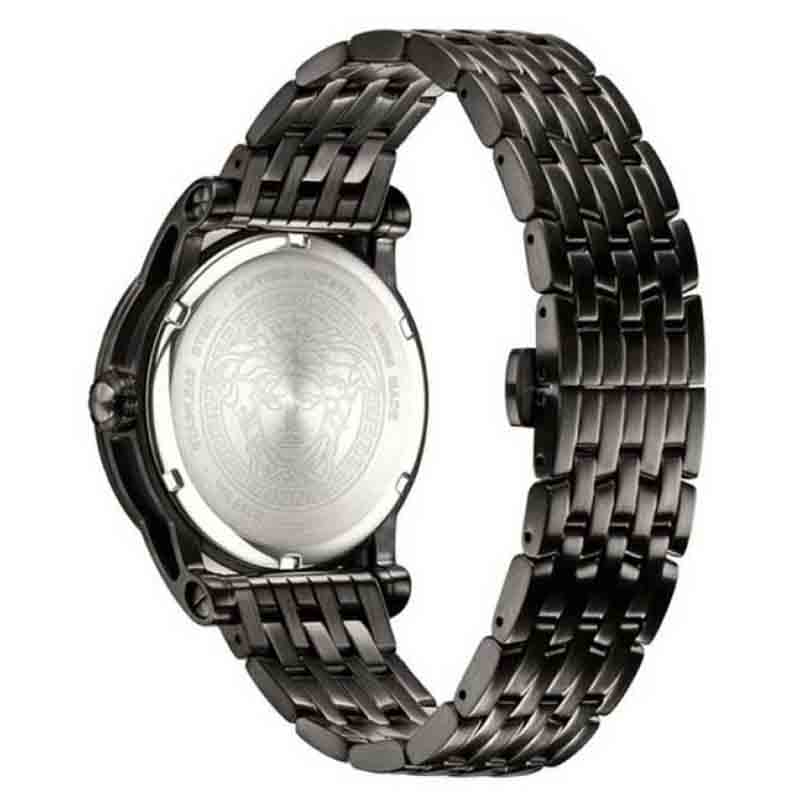 Versace Palazzo Empire Quartz Black Dial Black Steel Strap Watch For Men - VEDB00518 Buy Now By Versace
