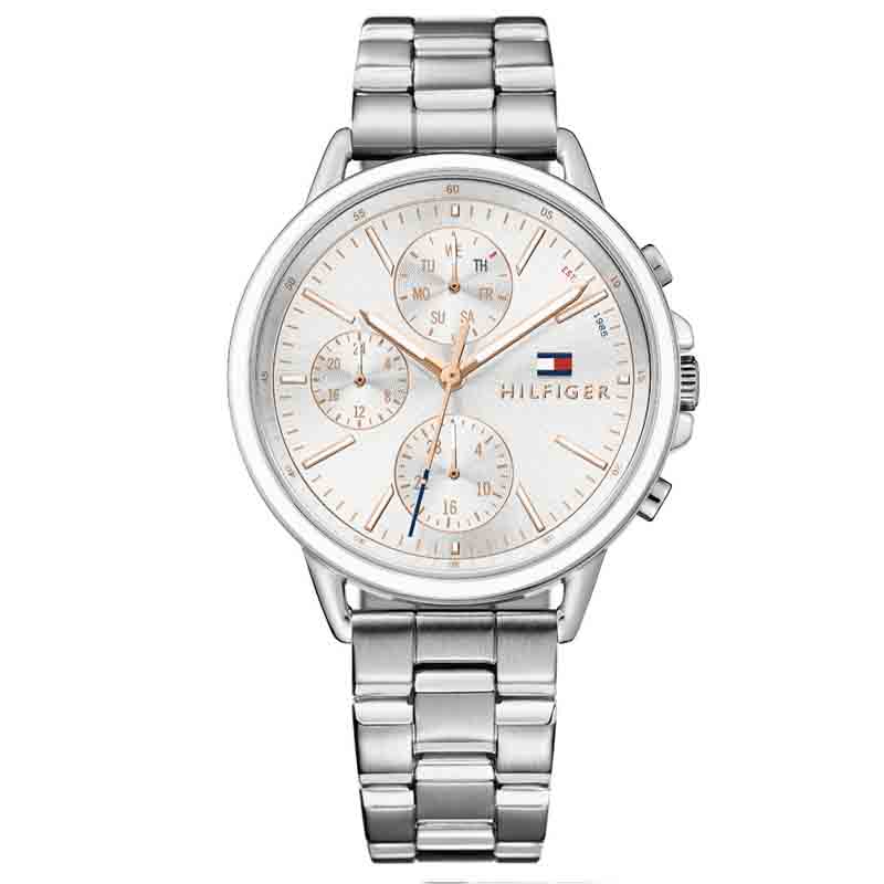 Tommy Hilfiger Carly White Dial Silver Stainless Steel Strap Watch for Women - 1781787 Buy Now By Tommy Hilfiger