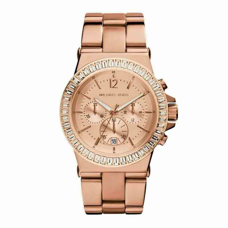 Michael Kors Dylan Rose Gold Dial Rose Gold Steel Strap Watch for Women - MK5412 Buy Now By Michael Kors
