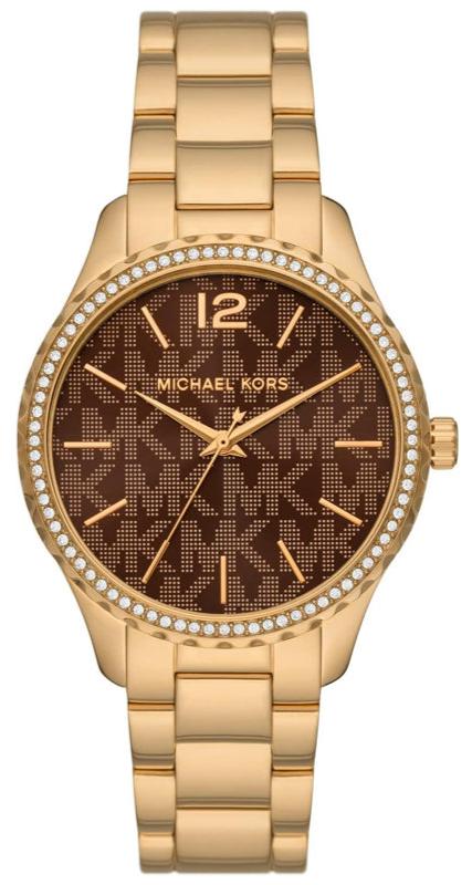 Michael Kors Layton Chronograph Brown Dial Gold Steel Strap Watch For Women - MK7296 Buy Now By Michael Kors