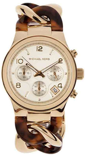Michael Kors Runway Gold Dial Two Tone Steel Strap Watch for Women - MK4222 Buy Now By Michael Kors