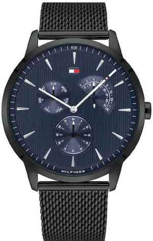 Tommy Hilfiger Brad Quartz Blue Dial Black Mesh Bracelet Watch For Men - 1710392 Buy Now By Tommy Hilfiger