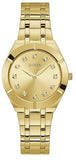 Guess Crystalline Diamonds Gold Dial Gold Steel Strap Watch for Women - GW0114L2 Buy Now By Guess