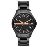 Armani Exchange Hampton Chronograph Black Dial Black Steel Strap Watch For Men - AX2150 Buy Now By Armani Exchange