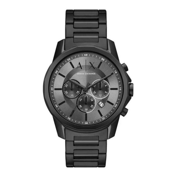 Armani Exchange Chronograph Black Dial Black Steel Strap Watch For Men - AX7140 Buy Now By Armani Exchange