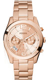 Fossil Boyfriend Multifunction Rose Gold Dial Rose Gold Steel Strap Watch for Women - ES3885 Buy Now By Fossil