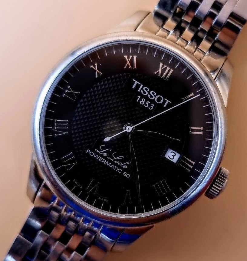 Tissot Le Locle Powermatic 80 Black Dial Silver Steel Strap Watch For Men - T006.407.11.053.00 Buy Now By Tissot