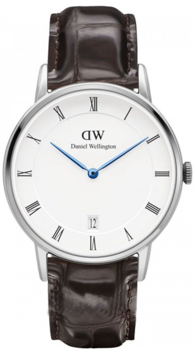 Daniel Wellington Dapper York Quartz White Dial Dark Brown Leather Strap Watch For Women - DW00100097 Buy Now By Daniel Wellington