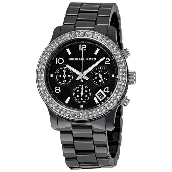 Michael Kors Runway Black Dial Black Steel Strap Watch for Women - MK5190 Buy Now By Michael Kors