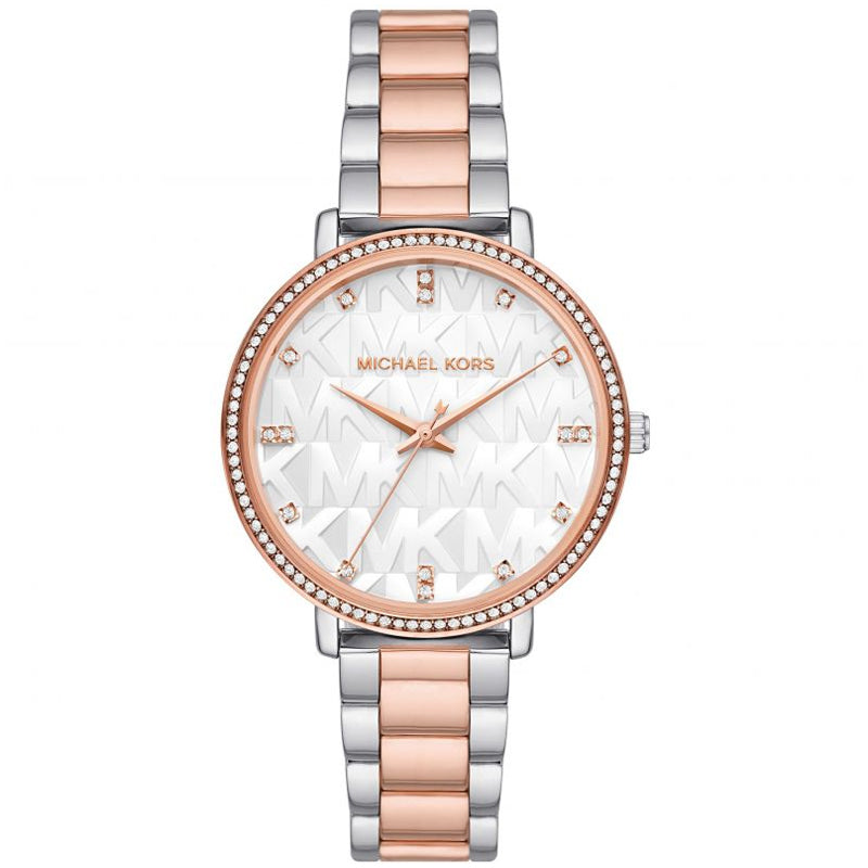 Michael Kors Pyper Quartz White Dial Two Tone Steel Strap Watch For Women - MK4667 Buy Now By Michael Kors