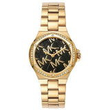 Michael Kors Lennox Quartz Black Dial Gold Steel Strap Watch For Women - MK7404 Buy Now By Michael Kors
