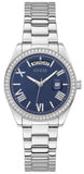Guess Luna Diamonds Blue Dial Silver Steel Strap Watch for Women - GW0307L1 Buy Now By Guess