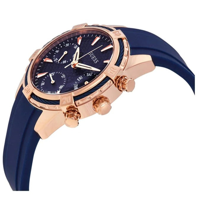 Guess Analog Quartz Blue Dial Blue Rubber Strap Watch For Women - W0562L3 Buy Now By Guess