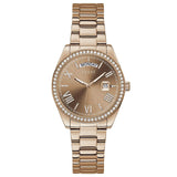 Guess Luna Diamonds Rose Gold Dial Rose Gold Steel Strap Watch for Women - GW0307L3 Buy Now By Guess