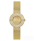 Guess Dream Quartz Gold Dial Gold Mesh Strap Watch For Women - GW0550L2 Buy Now By Guess