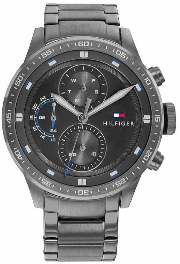 Tommy Hilfiger Trent Chronograph Grey Dial Grey Steel Strap Watch For Men - 1791806 Buy Now By Tommy Hilfiger