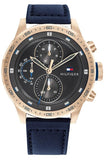 Tommy Hilfiger Trent Chronograph Grey Dial Black Leather Strap Watch For Men - 1791808 Buy Now By Tommy Hilfiger