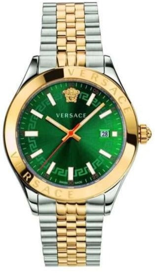 Versace Hellenyium Quartz Green Dial Two Tone Steel Strap Watch For Men - VEVI00620 Buy Now By Versace