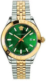 Versace Hellenyium Quartz Green Dial Two Tone Steel Strap Watch For Men - VEVI00620 Buy Now By Versace