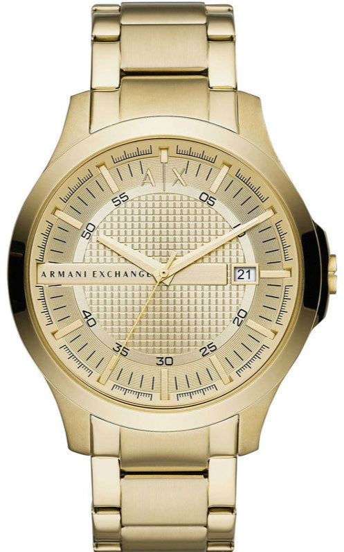 Armani Exchange Hampton Chronograph Gold Dial Gold Steel Strap Watch For Men - AX2415 Buy Now By Armani Exchange