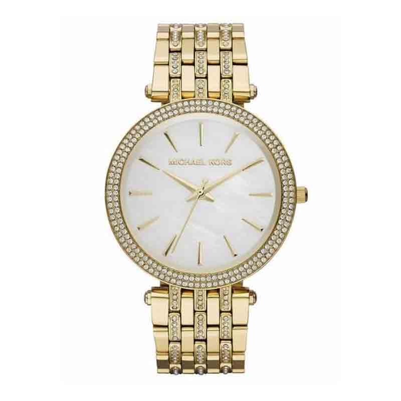 Michael Kors Darci Mother of Pearl Dial Gold Steel Strap Watch for Women - MK3219 Buy Now By Michael Kors
