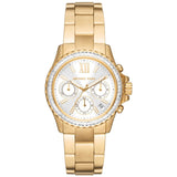 Michael Kors Everest Chronograph White Dial Gold Steel Strap Watch For Women - MK7212 Buy Now By Michael Kors