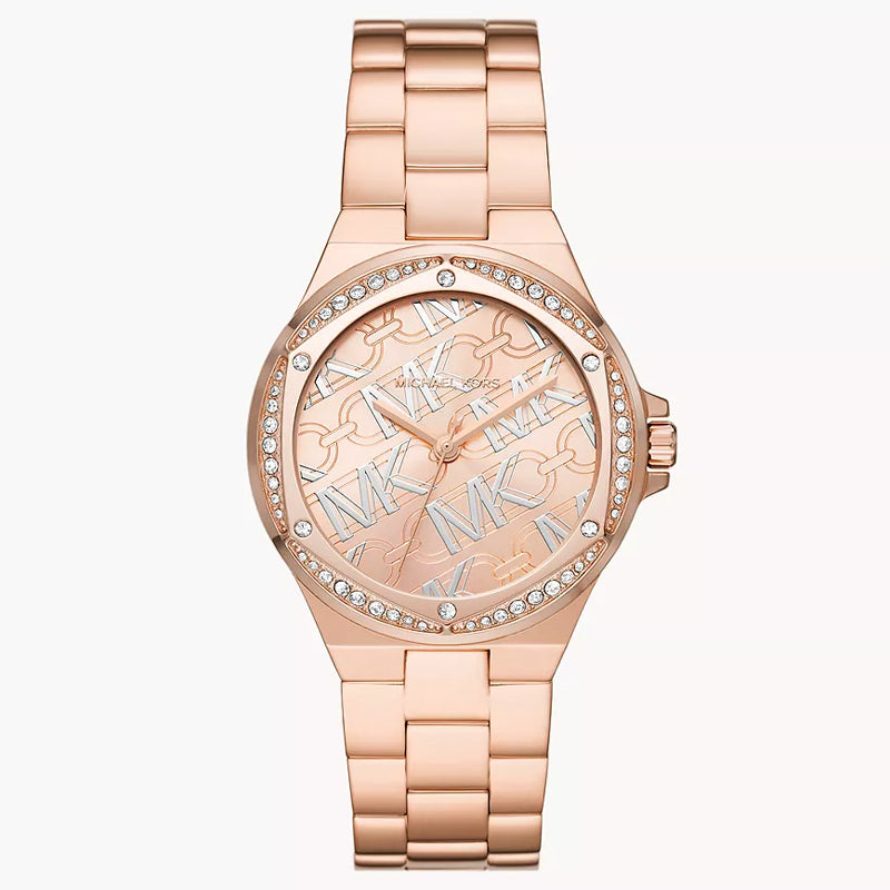 Michael Kors Lennox Quartz Rose Gold Dial Rose Gold Steel Strap Watch For Women - MK7405 Buy Now By Michael Kors