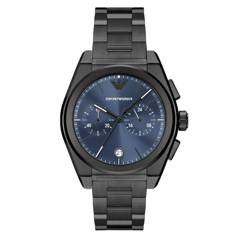 Emporio Armani Analog Chronograph Blue Dial Silver Steel Strap Watch For Men - AR11561 Buy Now By Emporio Armani