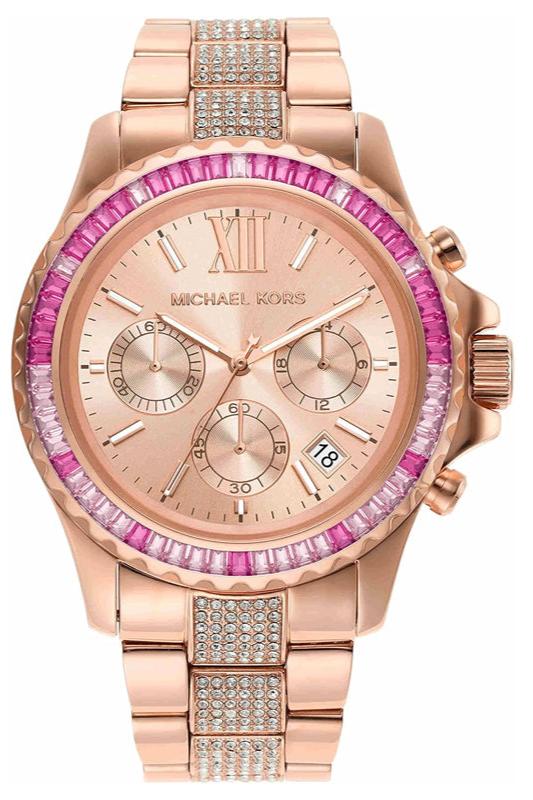 Michael Kors Everest Chronograph Rose Gold Dial Rose Gold Steel Strap Watch For Women - MK7211 Buy Now By Michael Kors