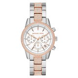 Michael Kors Ritz Chronograph White Dial Two Tone Steel Strap Watch For Women - MK6651 Buy Now By Michael Kors