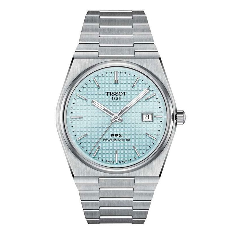 Tissot PRX Powermatic 80 Ice Blue Tiffany Dial Silver Steel Strap Watch for Men - T137.407.11.351.00 Buy Now By Tissot