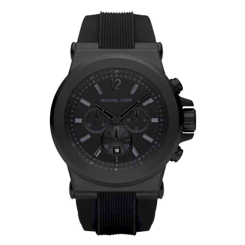 Michael Kors Dylan Black Dial Black Rubber Strap Watch for Men - MK8152 Buy Now By Michael Kors