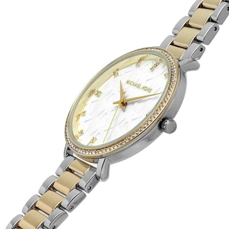 Michael Kors Pyper Three Hand White Dial Two Tone Steel Strap Watch For Women - MK4595 Buy Now By Michael Kors