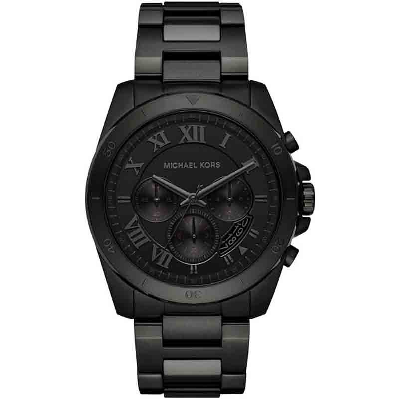 Michael Kors Brecken Chronograph Black Dial Black Steel Strap Watch For Men - MK8482 Buy Now By Michael Kors