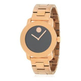 Movado Bold Black Dial Rose Gold Steel Strap Watch for Women - 3600463 Buy Now By Movado