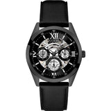 Guess Analog Quartz Black Dial Black Leather Strap Watch For Men - GW0389G4 Buy Now By Guess