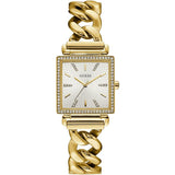 Guess Vanity Diamonds Silver Dial Gold Steel Strap Watch for Women - W1030L2 Buy Now By Guess