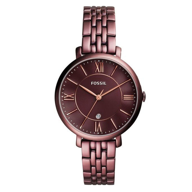 Fossil Jacqueline Brown Dial Brown Steel Strap Watch for Women - ES4100 Buy Now By Fossil