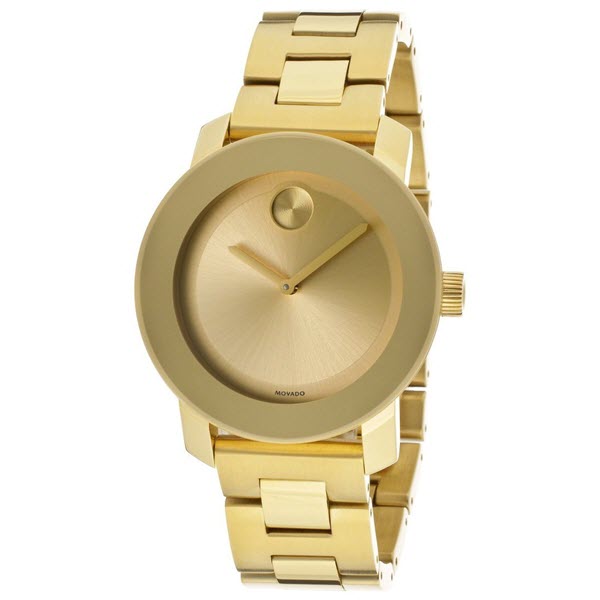 Movado Bold Yellow Gold Dial Yellow Gold Steel Strap Watch For Women - 3600085 Buy Now By Movado