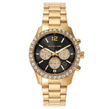 Michael Kors Berkley Chronograph Black Dial Gold Steel Strap Watch For Women - MK7414 Buy Now By Michael Kors