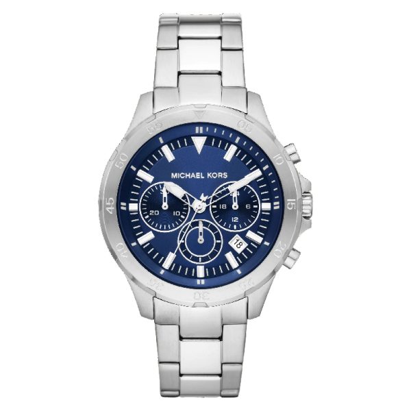Michael Kors Grayson Chronograph Blue Dial Silver Steel Strap Watch For Men - MK9107 Buy Now By Michael Kors