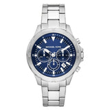 Michael Kors Grayson Chronograph Blue Dial Silver Steel Strap Watch For Men - MK9107 Buy Now By Michael Kors