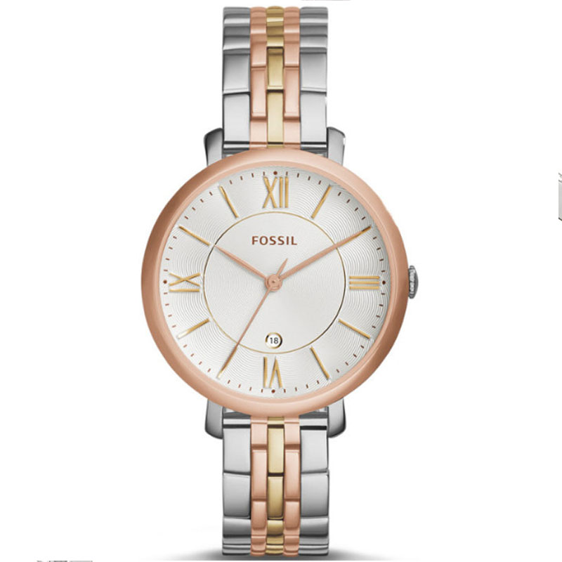 Fossil Jacqueline White Dial Two Tone Steel Strap Watch for Women - ES3844 Buy Now By Fossil