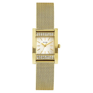 Guess Nouveau Diamonds Gold Dial Gold Mesh Bracelet Watch for Women - W0127L2 Buy Now By Guess