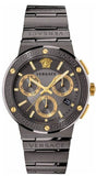 Versace Greca Icon Quartz Black Dial Black Steel Strap Watch For Men - VEZ900521 Buy Now By Versace