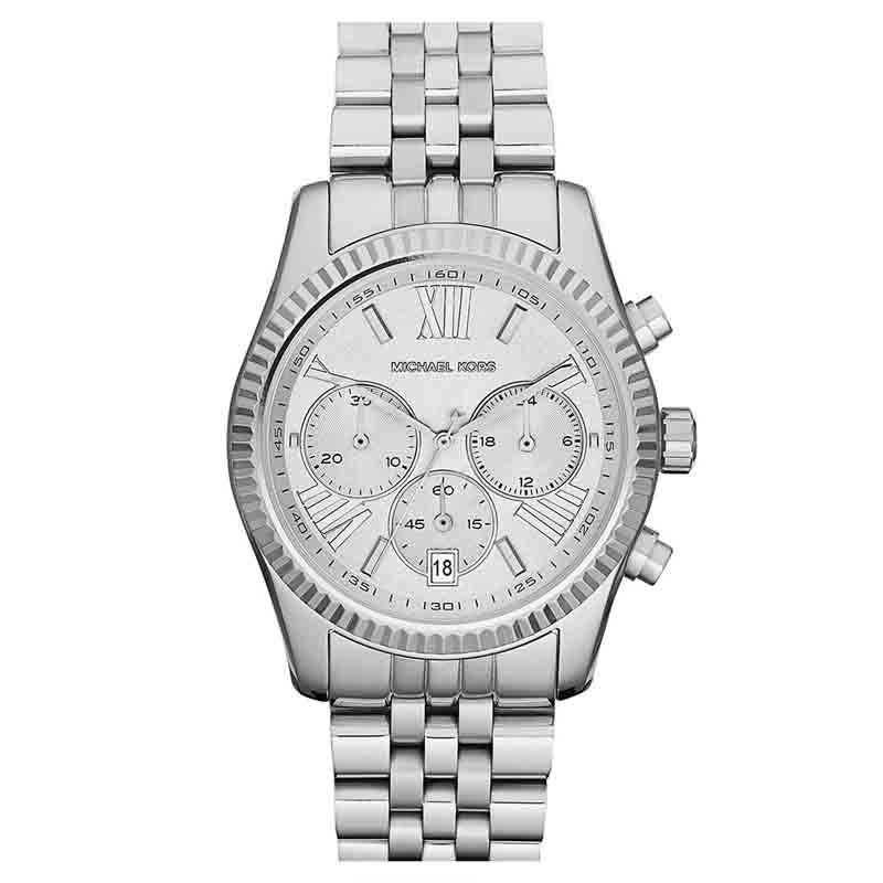 Michael Kors Lexington Silver Dial Silver Steel Strap Watch for Women - MK5555 Buy Now By Michael Kors