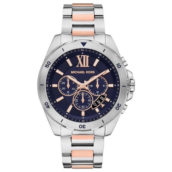 Michael Kors Brecken Chronograph Blue Dial Two Tone Steel Strap Watch For Men - MK9065 Buy Now By Michael Kors